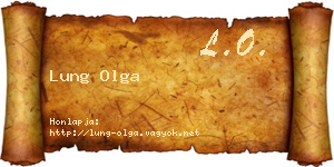 Lung Olga névjegykártya